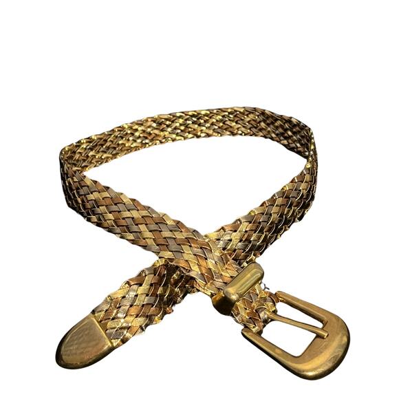 Vintage 90s Metallic Braided Belt for Women - Picture 3 of 5
